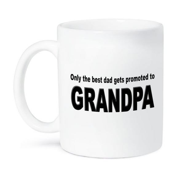 3dRose, Only the best dad gets promoted to grandpa, 15oz Mug