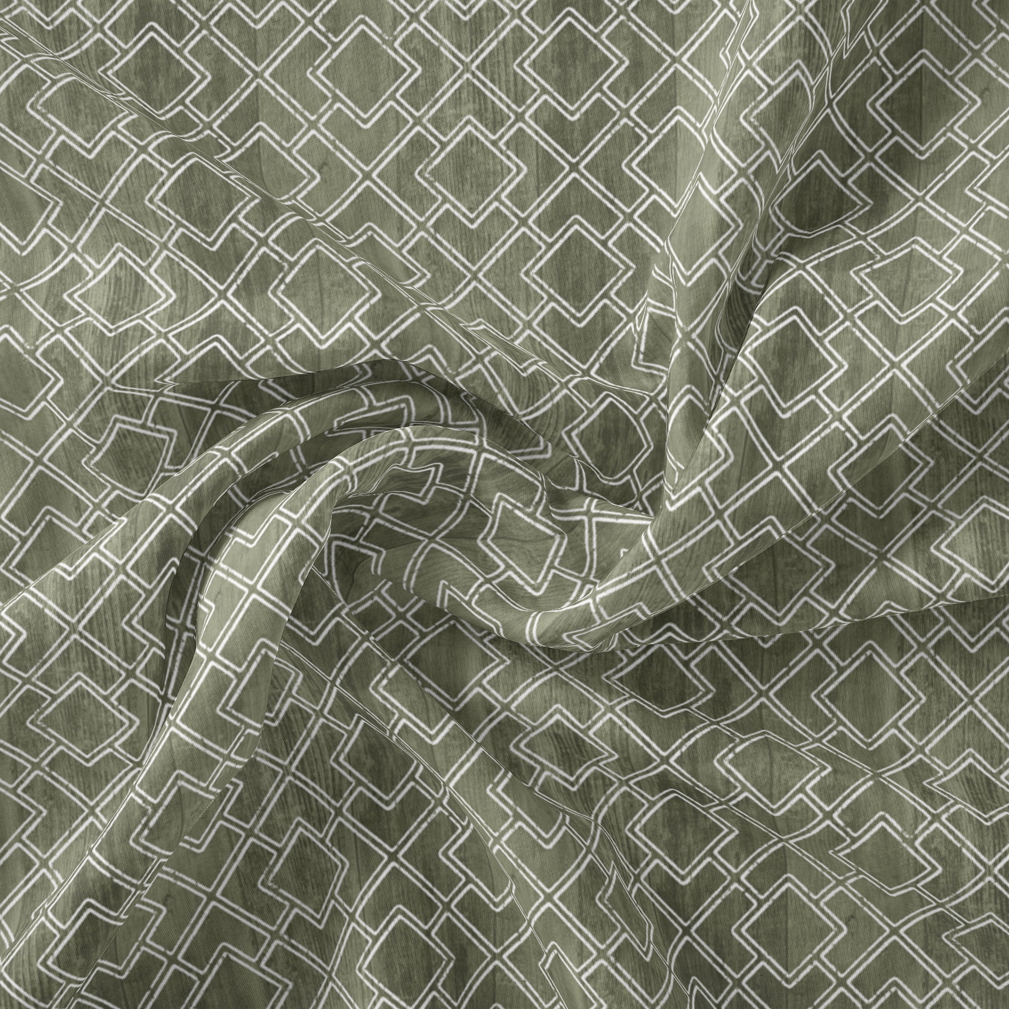 (2 pack) 1 Yard 100% Cotton Chart Pine, Green, 44" Wide for Quilting & Sewing by David Textiles