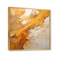 thumbnail image 2 of Designart "Glowing Amber II" Abstract Landscape Floater Framed Canvas Art Print, 2 of 7