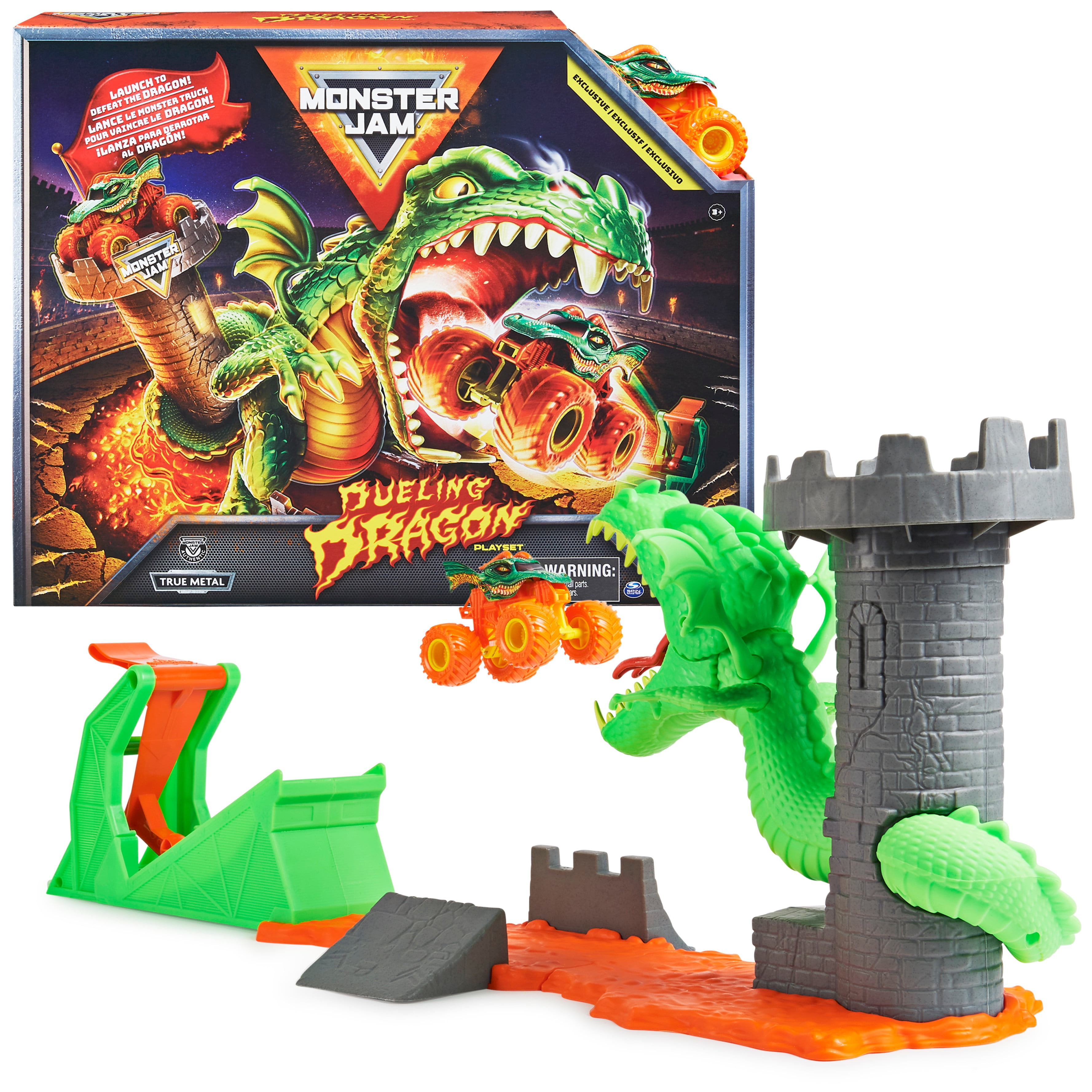 Monster Jam, Dueling Dragon Playset with Exclusive Monster Truck
