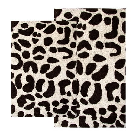 2 Piece Leopard Bath Rug Set 21 X 34 And 24 40 Chocolate 2 Piece Leopard Bath Rug Set 21 X 34 And 24