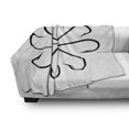 thumbnail image 3 of Fishing Soft Flannel Fleece Throw Blanket, Flower Shaped Artisan Steel Multi Hook Gaff in Row New Needle Device Print, Cozy Plush for Indoor and Outdoor Use, 50" x 60", White and Black, by Ambesonne, 3 of 6