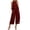 Capri for women-Wine, variant on Guieoi Capri Pants for Women Plus Size with Pockets Cotton-Linen Sleeveless Set Tank Top 7/8 Length Cropped Trousers Green XXL