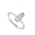 thumbnail image 4 of White Cubic Zirconia Trendy Pineapple Ring .925 Sterling Silver Band Jewelry Female Male Size 7, 4 of 4