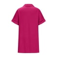 thumbnail image 5 of fheaev Button Down Shirt Dresses for Women Cotton Button Up Tunics Top Long Sleeve V Neck Solid Blouse Tops with Pockets Trendy Dressy Casual Loose Comfy Tunic Clothes, 5 of 6