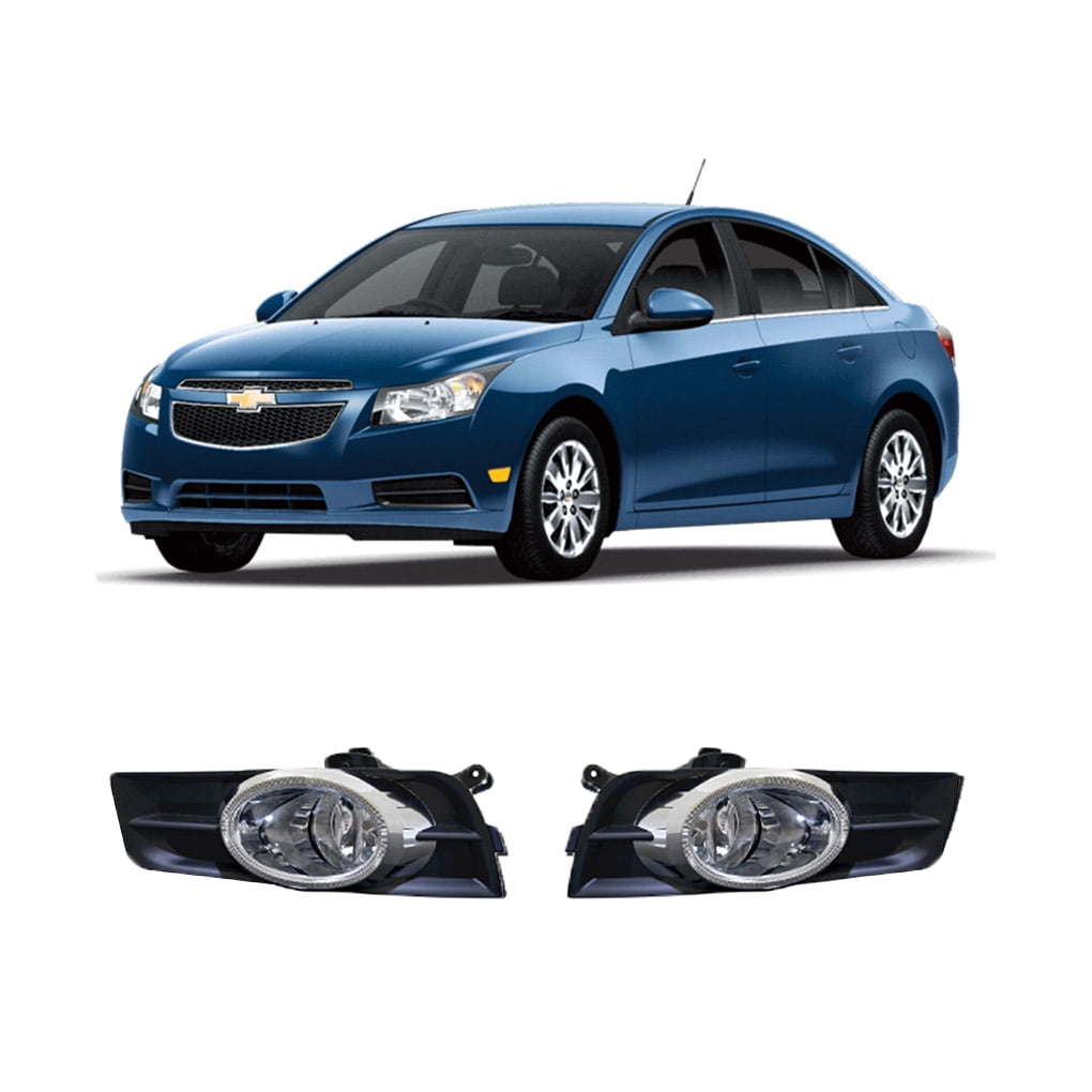 For 2011 2012 2013 2014 Chevy Cruze Clear Lens Bumper Driving CHROME