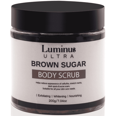 Luminus Ultra Brown Sugar Body Scrub with Vitamin E, Skin Repair - 7.04 fl. oz
