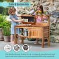 thumbnail image 2 of Martha Stewart Kids Outdoor Potting Bench: Wooden Gardening Set for Kids Outdoor Activities | Includes Pots, Garden Tools, Soil Bin & Storage Shelves, 2 of 12