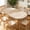 Beige Marble, variant on ARTSLION Elastic Tablecloth For Oval Tables, Waterproof Tablecover For Up To 48x72in Oval Table Cover, Dining Tablecover For Indoor And Outdoor, Holiday, Orange Border