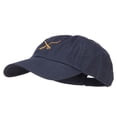 thumbnail image 2 of Crossed Swords Embroidered Low Cap - Navy OSFM, 2 of 5