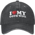 thumbnail image 1 of I Love My Goth Wife Hat for Women Baseball Cap Graphic Hats, 1 of 8