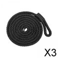 thumbnail image 1 of Colaxi 3xBoat Line Whipped End 3/8 inch 6.56 ft High Strength Boat Bumper Rope Black 3 Pcs, 1 of 8