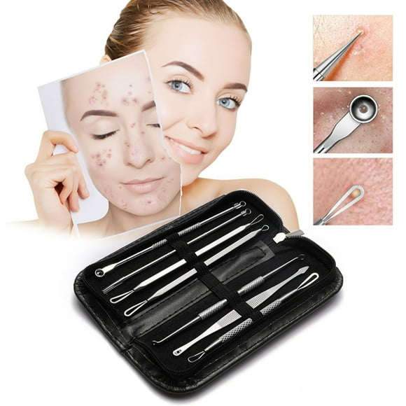 Facial Pore Extractor Kit Blackhead Remover and Comedone Zit Popping Tool for Skin Cleaning