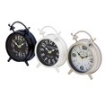 thumbnail image 5 of DecMode 8" White Metal Clock, Set of 3, 5 of 6