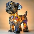 thumbnail image 6 of XINGXIANG Retro Schnauzer Dog Lamp - 3D Resin LED Night Light with Colorful Stained Glass Design, Cute Pet Themed Desk Lamp for Home Decor, 6 of 6