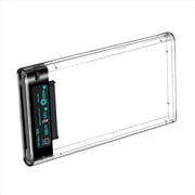 Zeiwohndc 2.5inch Transparently SATA to USB3.0 USB C Hard Drive Case Enclosure