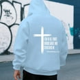thumbnail image 3 of MHFRRA Sudadera con Capucha Estampada, Cómoda Sudadera con Capucha con Un Elegante Diseño Gráfico para Uso Informal y Actividades Al Aire Libre Azul claro, 3 of 5