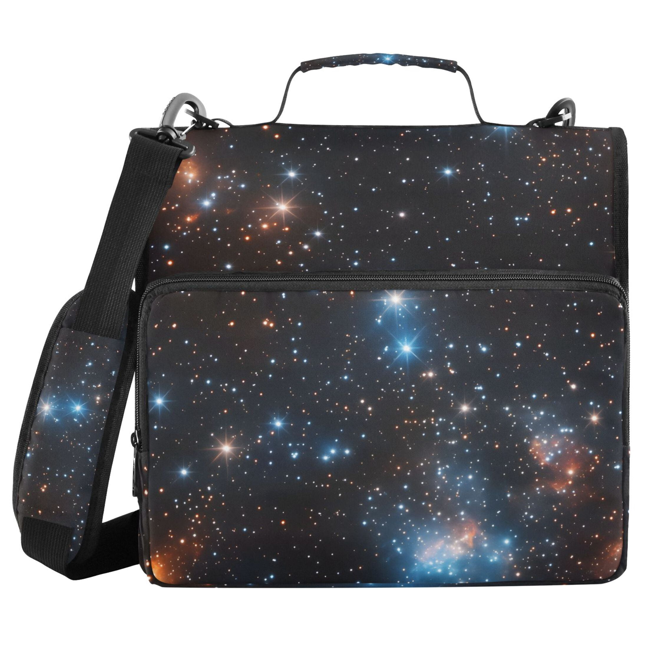 ALAZA Zipper Binder Starry Sky-b1 3 Ring Trapper Keeper File Folder Organizer Bag