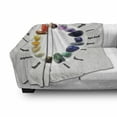 thumbnail image 3 of Stones Soft Flannel Fleece Blanket, Natural Precious Rocks and Written Names Round Order with Color Change Scale Photo, Cozy Plush for Indoor and Outdoor Use, 50" x 60", Multicolor, by Ambesonne, 3 of 6