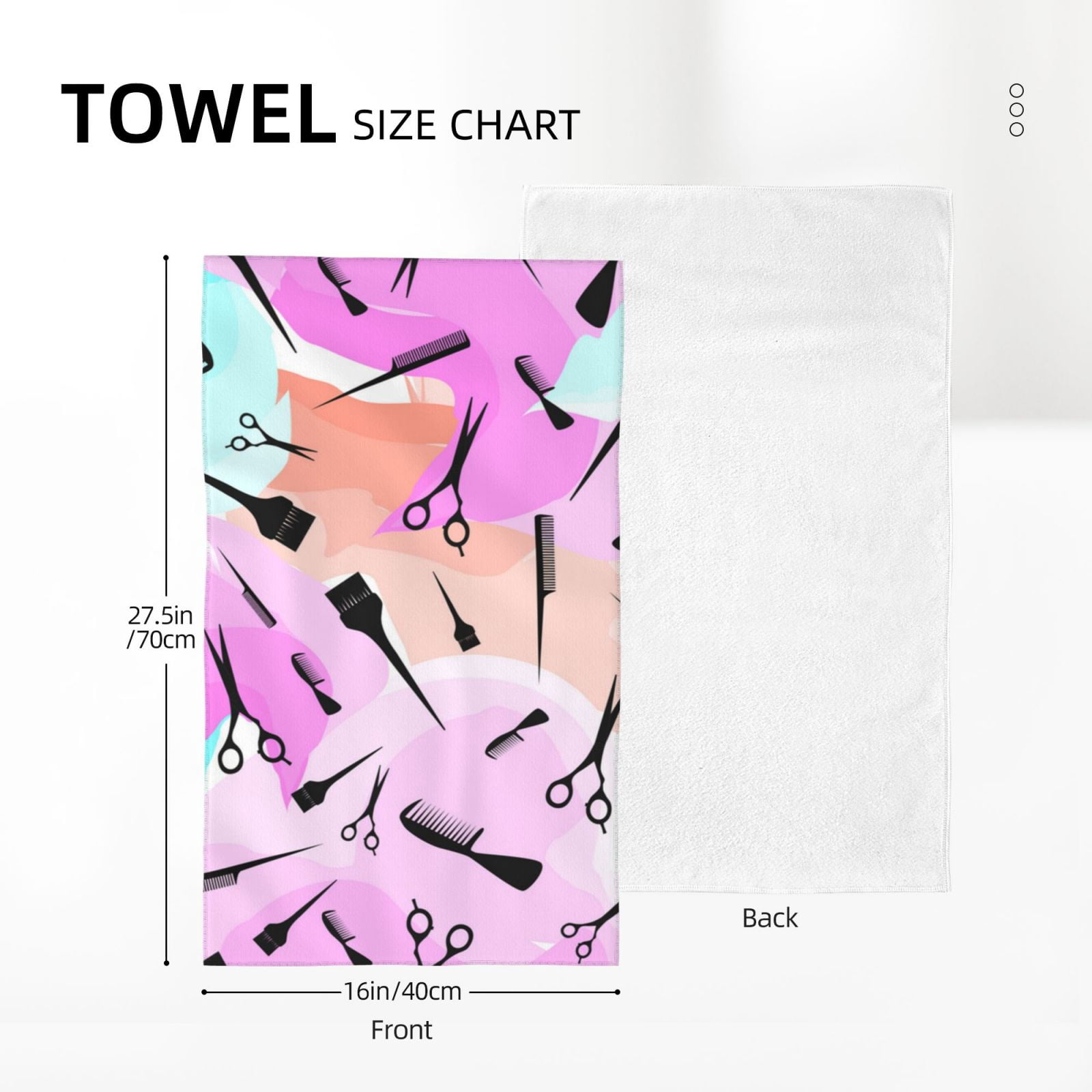 Watercolor Barbershop Barber Haircut 27.5" x 16" Ultra Soft Hand Towel, Face Wash Cloth for Bathroom, Gym, Travel, Pool