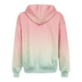 thumbnail image 5 of UAMVSH Long Sleeve Hoodie for Women Trendy Gradient Printed Hooded Jackets with Pockets Casual Full Zip up Drawstring Sweatshirt Coats(Large,Multicolor 1), 5 of 5