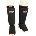 thumbnail image 3 of MRX BOXING & FITNESS Muay Thai Shin Guards Kick Boxing Leg & Foot Protector Pad MMA Shin Guard Extra Padding for Men or Women (Black, L/XL), 3 of 5