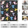 thumbnail image 2 of Axolotl Blanket Soft Flannel Throw Blanket Present for Boys Girls Kids Funny Colorful Axolotl Blankets for Sofa Couch Bed Decor (50"x60"), 2 of 4
