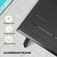 thumbnail image 5 of Pellebant 83" Aluminum Outdoor Patio Dining Table for 6-8, Rectangle Top with Umbrella Hole, Weather-Resistant, 5 of 8