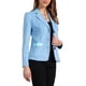 thumbnail image 4 of BLAZER DE ANTE SINTÉTICO PARA MUJER INSPIRE CHIC, MANGA LARGA, CUELLO DE SOLAPA, CHAQUETA DE BOTONES TALLA S AZUL, 4 of 6