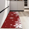 thumbnail image 4 of Red Christmas Snowflake Pattern Kitchen Rug Mat,Kitchen Runner Rugs Non Skid Washable,Decorative Kitchen Floor Mats for Kitchen,Sink,Laundry,17"X47", 4 of 5