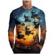 thumbnail image 2 of Blusas y camisas de manga larga con cuello redondo, moda casual para hombre, estampado deportivo, blusas de manga larga con cuello redondo, camisas para hombre, blusa de poliéster, 2 of 5
