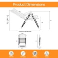 thumbnail image 3 of Costway Patio PP Folding Chair Adjustable Reclining 7-Level All-Weather Portable Outdoor, 3 of 9