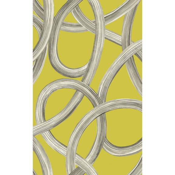 ohpopsi Calix Chartreuse Twisted Geo Wallpaper