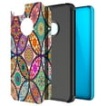 thumbnail image 2 of Moto E6 Play Case, KAESAR Slim Hybrid Dual Layer Shockproof Hard Cover Graphic Fashion Cute Colorful Silicone Skin Cover Armor Case for Moto E6 Play (Colorful Mandala), 2 of 5