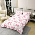 thumbnail image 2 of Erosebridal Kawaii Bowknot 100% Cotton Comforter Cover King,Cartoon Love Heart Bedding Sets King Size,Cartoon Cute Decor,Reversible,3 Pieces(No Comforter), 2 of 6