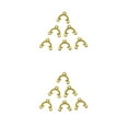 thumbnail image 2 of Guardoinrt Superbe Filigrane 3 Trous Connecteur Menuisier Bijoux Bricolage Résultats Or 2Set, 2 of 6