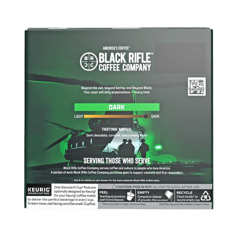 Black Rifle Coffee Company Beyond Black K Cups Pods, Dark Roast, 44 Ct -  Walmart.com