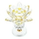 thumbnail image 5 of Candelabro de flor de loto de cristal con base de vidrio, candelabro decorativo con pétalos de loto para decoración del hogar, habitación, centro de mesa de boda, 5 of 7