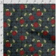 thumbnail image 3 of Soimoi Floral Print, Poly Taffeta Fabric Decor Sewing Fabric By The Yard- 56 Inch WideDecorative Fabric For Outdoor Upholstery, Umbrellas And Home Accents-Blue, 3 of 5