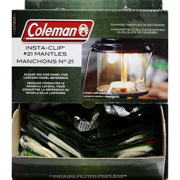 Coleman Insta-Clip #21 Wire Mantles for Kerosene Lanterns, 2 Pack