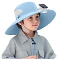 thumbnail image 5 of ZToonmas 1-12Y Kids' Solar Fan Sun Hat UPF50+ Wide Brim Cooling Cap USB Rechargeable Outdoor Sun Protection Hat, 5 of 5