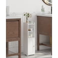 thumbnail image 5 of Bathroom Storage Cabinet,Corner Floor Cabinet with Doors and Adjustable Shelf for Small Spaces,White, 5 of 8