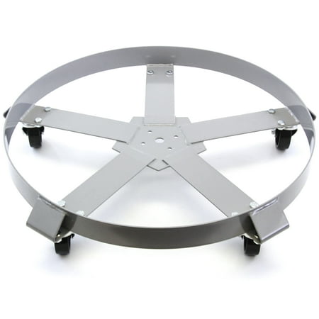 Weight 55 Gallon Steel Drum - Extra Heavy Duty 55 Gallon Drum Dolly with Swivel Casters Steel Frame Non Tip 1250 lb Capacity 5 Wheel