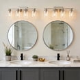thumbnail image 4 of Deyidn 4-Light Nickel Dimmable Vanity Light with Clear Glass Shades, 4 of 10