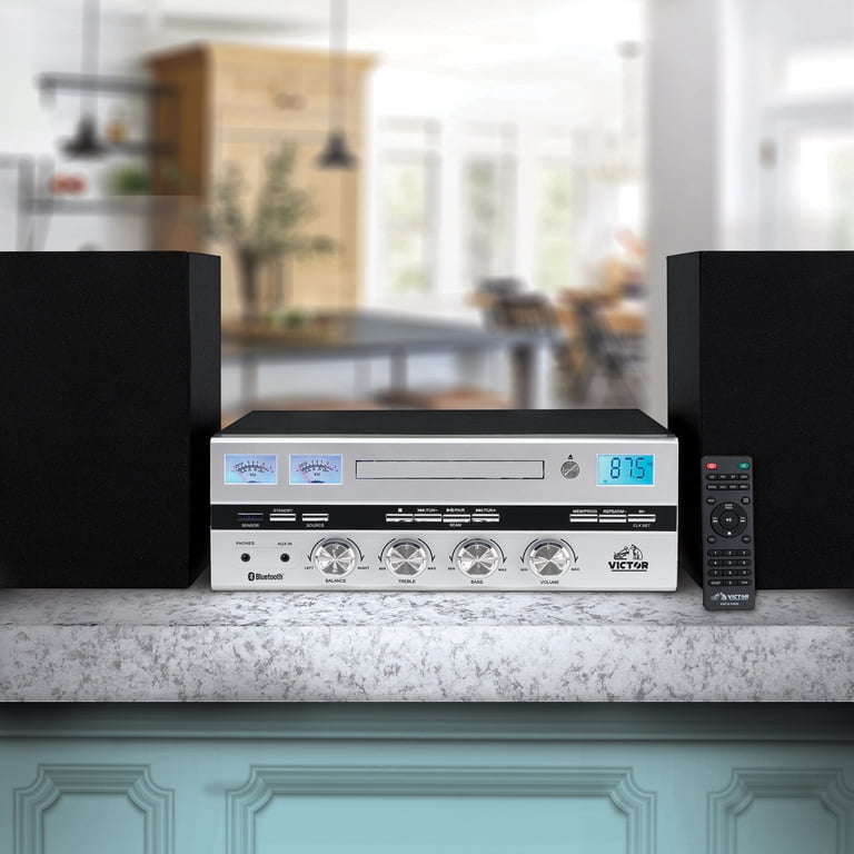 Victor Milwaukee Desktop Home Stereo System with CD Player, FM