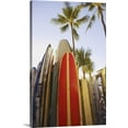 thumbnail image 1 of Great BIG Canvas | "Hawaii, Oahu, Waikiki,Colorful Surfboards In Surfboard Rack On Waikiki Beach" Canvas Wall Art - 32x48, 1 of 2