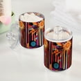 thumbnail image 2 of Yayeee 2 Pack Qtip Holder Bathroom Cotton Swab Canister with Lid Clear Dispenser Set, Futuristic Sun, 2 of 6