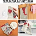 thumbnail image 2 of Lovely Gnome Heart Kitchen Dish Towels Set of 6 Absorbent Hand Towels, Lint-Free 18"x28" Happy Valentines Day Dishcloths Fast Drying for Cooking Baking Home Clean, 2 of 5