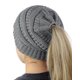 thumbnail image 1 of Gorros Beanie para mujer - Gorro cálido de invierno para mujer Gorro de punto elástico Gorros suaves de cola de caballo Gorros desordenados BANYUO Electrónica, 1 of 3