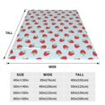 thumbnail image 3 of Pofeuu Hand Drawn Strawberry Print Ultra-Soft Micro Fleece Blanket,for Bed Or Sofa,All Season Throw Blankets Flannel Blanket-80"x60", 3 of 7
